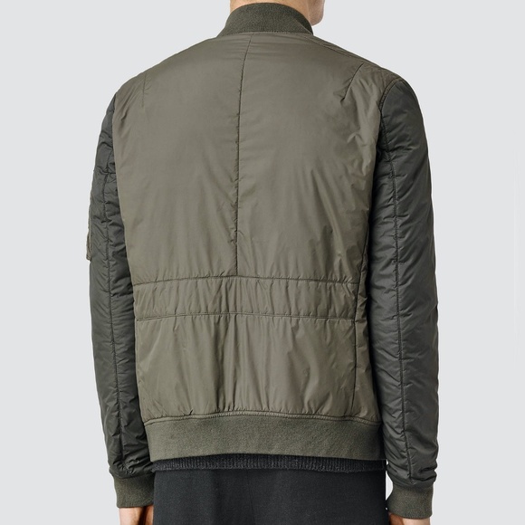 ALLSAINTS Mens NWOT Braddock Bomber Jacket Olive M - Picture 3 of 16